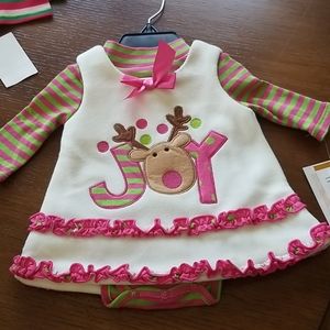 NWT Bonnie Jean 2 piece with reindeer